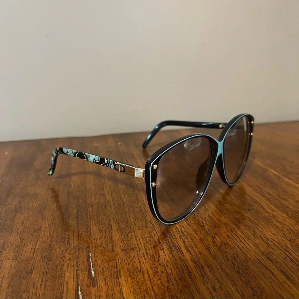 Christian Dior black and blue vintage sunglasses. Made in Germany 2277 90. - Picture 9 of 12